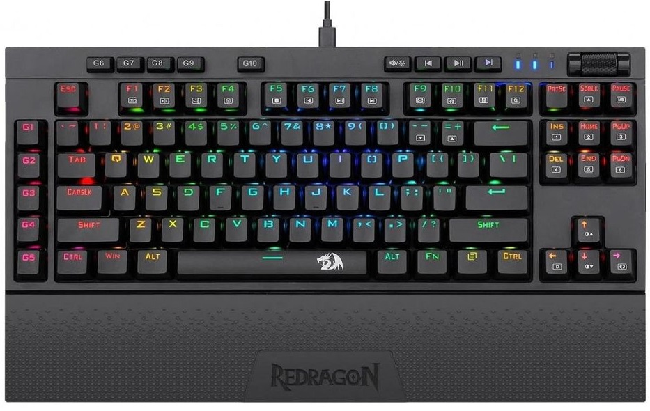Teclado Gaming Redragon Vishnu Mechanical K596RGB Inglés - Black